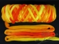 Preview: Australisches Merino Schaf Kammzug „Feuer“ Floating Colour 500g