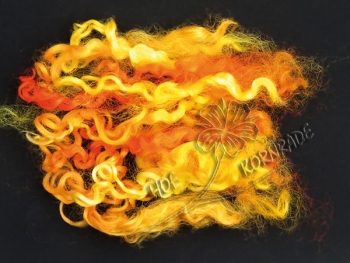 Wensleydale sheep curls Floating Color "Feuer" 100g