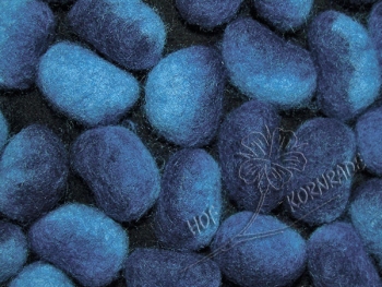 Filznuggets Tricolor Blau 100 Stück
