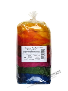 Wensleydale wool – Color Mix – Floating Color 100g