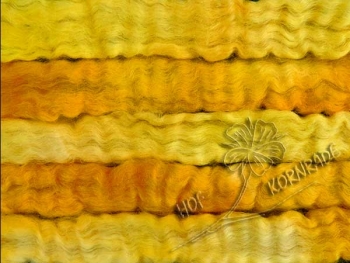 Wensleydale Schaf Kammzug „Sonne“ Floating Colour 100g