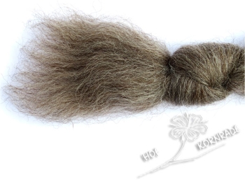 Masham - combed wool - Mittelbraun - Grau 100g