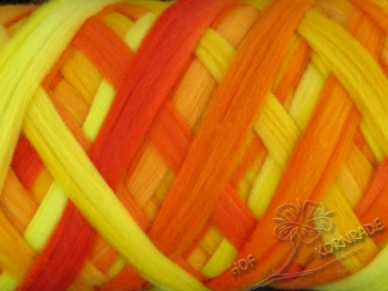 Aust. Merino sheep wool "Feuer" Floating Color 500g