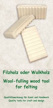 Flyer wool-fulling wood tool