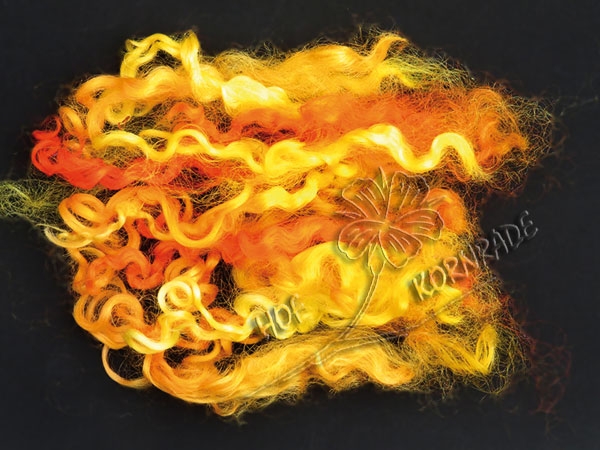 Wensleydale sheep curls Floating Color "Feuer" 20g