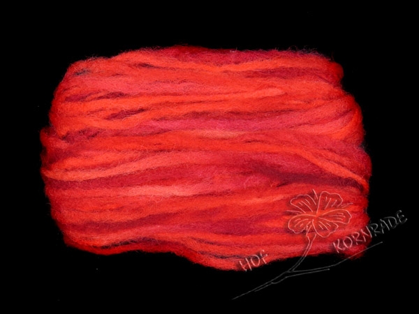 Yarn, unspun - Floating Colour „Rotglut" 50g
