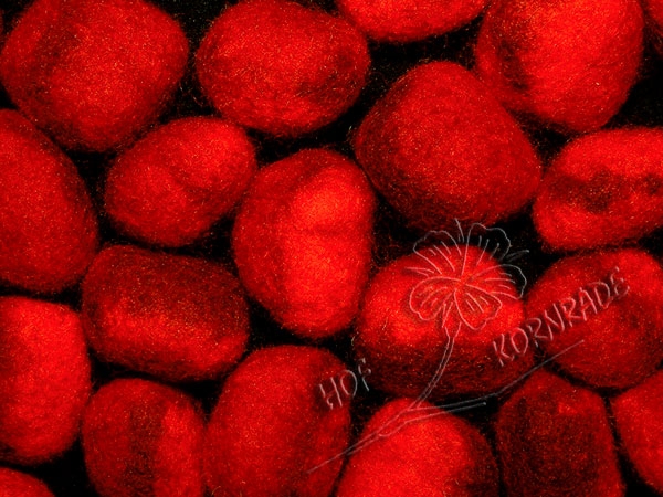 Filznuggets Tricolor Rot 100 Stück