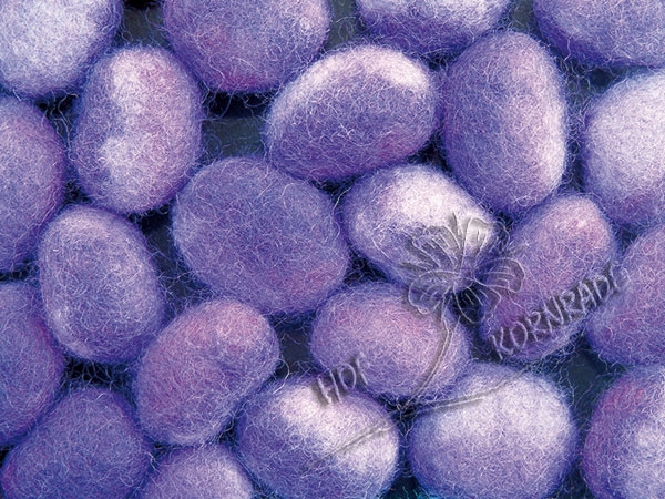 Filznuggets Tricolor Lavendel 10 Stück SB-Pack