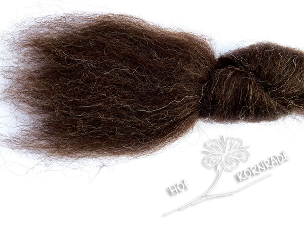 Masham - combed wool - natural black (dark brown) 100g