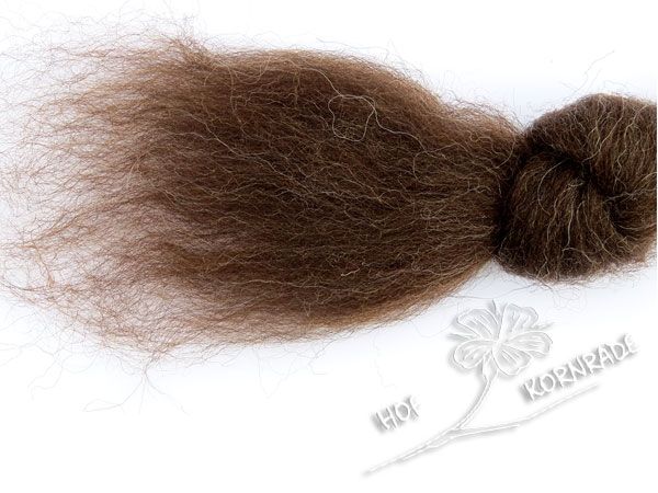 Mitteleuropäische Schafrassen - combed wool, natural brown