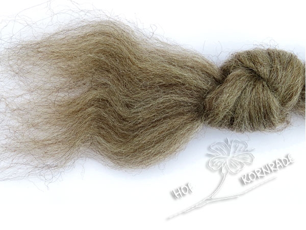 Mitteleuropäische Schafrassen - combed wool, natural grey 200g