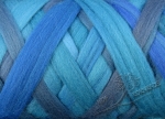 Blue Faced Leicester (BFL) sheep wool „Ozean“ Floating Color 100g