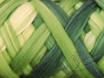 Austr. Merino Schaf Kammzug „Wald“ Floating Colour - Seidenmischung 100g